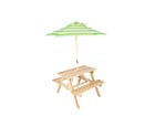 Esschert Design Kinder Picknicktisch mit Sonnenschirm