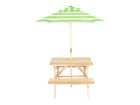 Esschert Design Kinder Picknicktisch mit Sonnenschirm