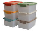 Betzold Aufbewahrungsbox 16 x 39 5 x 27 5 cm weiß transparent Naturfarben