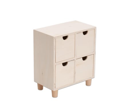 Holz Kommode Basteln - 19x15,5x10cm Mit 2 Schubladen Von Ideen Mit Herz