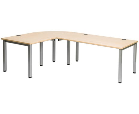 Flexeo® Schreibtisch (Breite 160 cm) mit Anbau und Viertelkreis