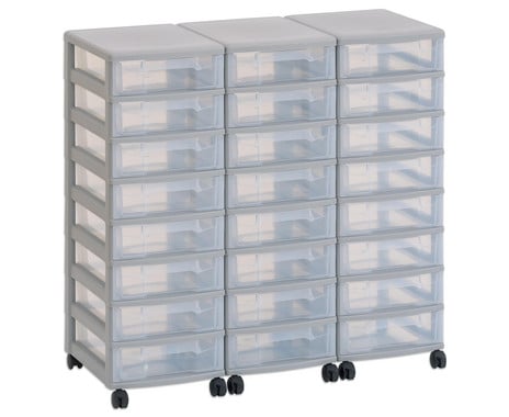 Flexeo® Container System 3 Reihen 24 kleine Boxen