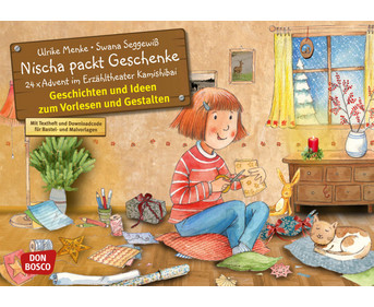 Nischa packt Geschenke Kamishibai Bildkartenset