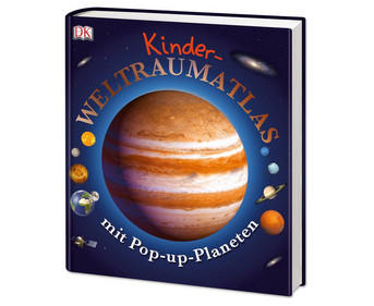Weltraumatlas mit Pop up Planeten