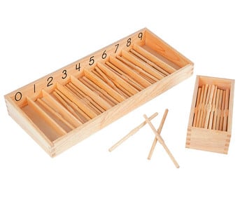 Betzold Stäbchen Box mit 19 cm langen Stäbchen