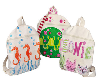 beleduc Blanko Kinder Rucksack aus Baumwolle