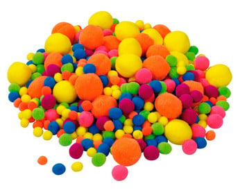 Neon Pompon Bälle 500 Stück