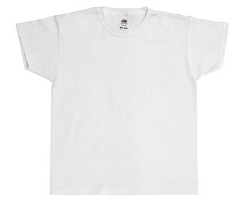 Fruit of the Loom 5 Kinder T Shirts zum Bemalen mit 12 Stoffmalstiften