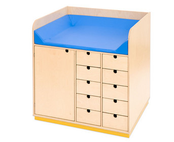 Betzold Wickelkommode mit Tür und 10 Schubfächer