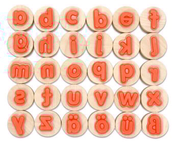 Holzstempel Buchstaben