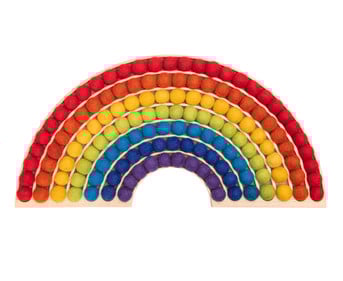 Legebrett Regenbogen aus Holz