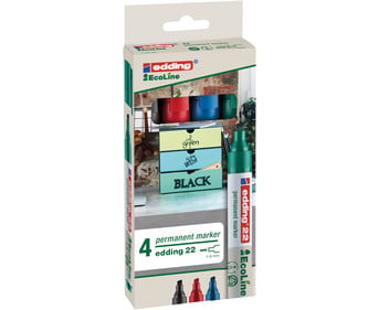 edding EcoLine Permanentmarker 4er Set