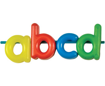 288 kunterbunte Kleinbuchstaben zum Fädeln