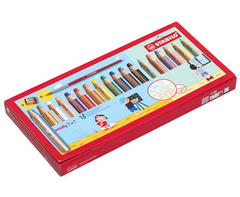 STABILO® Buntstifte woody 3 in 1 18er Etui