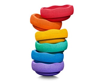 stapelstein® Mini rainbow 6 Stück ∅ 13 5 cm