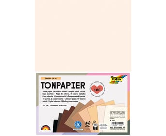 folia Tonpapier Shades of us 100 Blatt 10 Farben