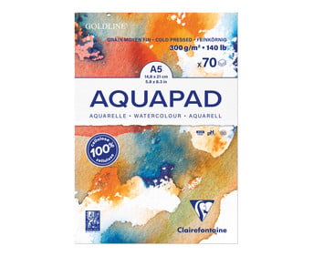 Clairefontaine Aquarellblock naturweiß 300 g/m²