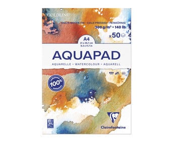 Clairefontaine Aquarellblock naturweiß 300 g/m²