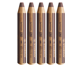 STABILO® Buntstifte woody 3 in 1 Einzelfarben 5 Stück
