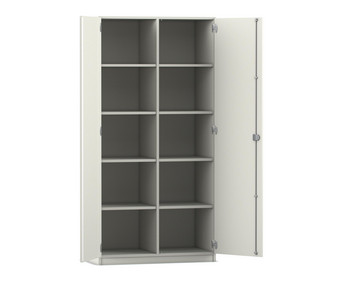 Flexeo® Schrank 10 Fächer Mittelwand 2 Türen Breite 94 4 cm