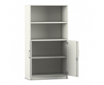 Flexeo® Kombi Schrank unten Drehtüren oben 2 Fächer = 4 Ordnerhöhen