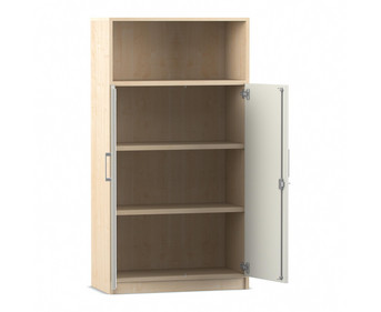 Flexeo® Kombi Schrank unten Drehtüren oben 1 Fach = 4 Ordnerhöhen