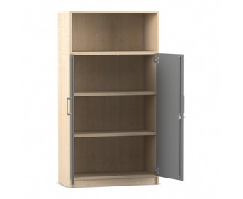 Flexeo® Kombi Schrank unten Drehtüren oben 1 Fach = 4 Ordnerhöhen