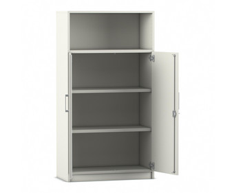 Flexeo® Kombi Schrank unten Drehtüren oben 1 Fach = 4 Ordnerhöhen