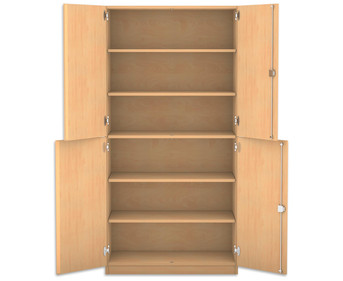 Flexeo® Schrank 6 Fächer 4 Halbtüren Breite 94 4 cm