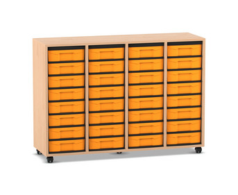 Flexeo® Regal 4 Reihen 32 kleine Boxen