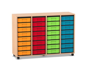 Flexeo® Regal 4 Reihen 32 kleine Boxen