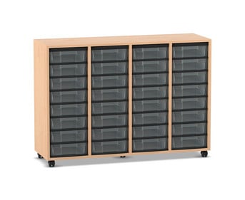 Flexeo® Regal 4 Reihen 32 kleine Boxen