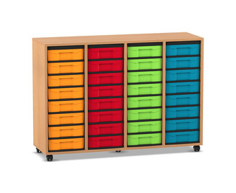 Flexeo® Regal 4 Reihen 32 kleine Boxen