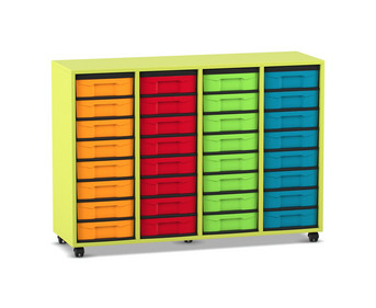 Flexeo® Regal 4 Reihen 32 kleine Boxen