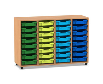 Flexeo® Regal PRO 4 Reihen 32 Boxen Gr S