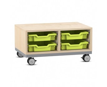 Flexeo® Regal PRO Stahlrahmen 2 Reihen 4 Boxen Gr S
