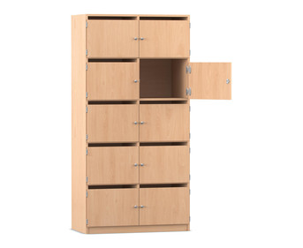 Flexeo® Schließfachschrank 10 Fächer mit Briefschlitzen Breite 94 4 cm