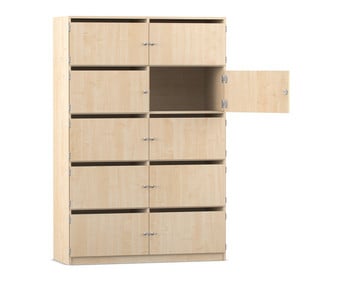 Flexeo® Schließfachschrank 10 Fächer mit Briefschlitzen Breite 126 4 cm