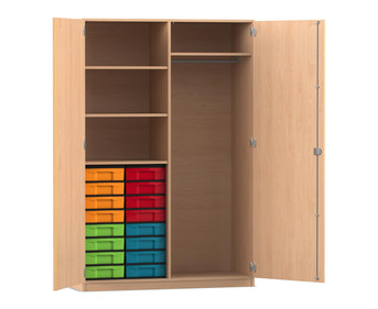 Flexeo® Garderobenschrank mit 16 kleinen Boxen