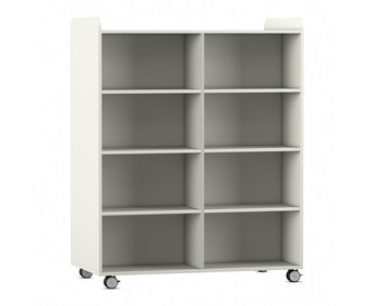 Flexeo® Bücherwagen beidseitig je 6 Fachböden