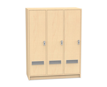 Flexeo® Garderobenschrank Armadio 3 Türen mit Fachböden Höhe 130 4 cm