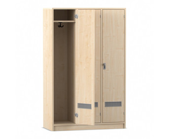 Flexeo® Garderobenschrank Armadio 3 Türen mit Fachböden Höhe 154 8 cm