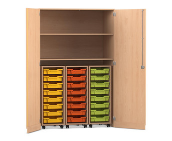 Flexeo® Garagenschrank PRO 3 Rollcontainer 24 Boxen Gr S 2 Fächer