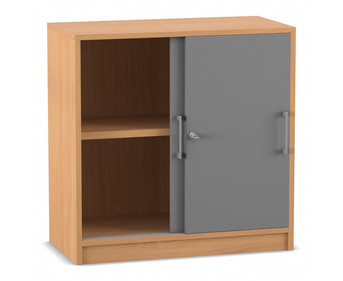 Flexeo® Schiebetüren Schrank 2 Fächer = 2 Ordnerhöhen