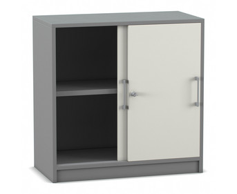 Flexeo® Schiebetüren Schrank 2 Fächer = 2 Ordnerhöhen