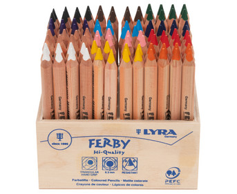 LYRA FERBY® Natur Dreikant Buntstifte 96 Stück