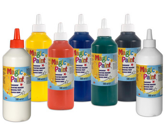 Magic Paint Zauberfarbe: 7 Flaschen mit 500 ml