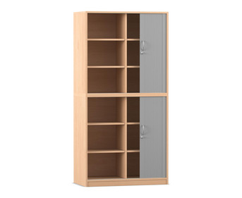 Flexeo® Rollladenschrank 12 Fächer Mittelwand 2 Türen Breite 94 4 cm