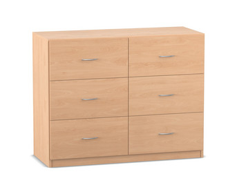 Flexeo® Schrank 6 große Schubladen Breite 126 4 cm