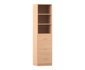 Flexeo® Schrank 3 große Schubladen 3 Fächer Breite 48 1 cm